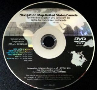 2011 GM Navigation Map Disc DVD 9 3 Update Cadillac Escalade