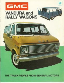 1972 GMC Vandura and Rally Wagons Color Dealers Brochure Free Shipping