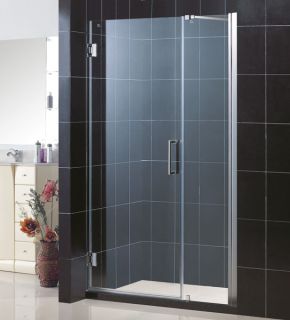  Unidoor Frameless 40 41 Inch Adjustable Shower Door SHDR 20407210 04