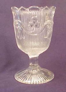 Flint Bellflower Early Amer Pattern Glass Spoon Holder