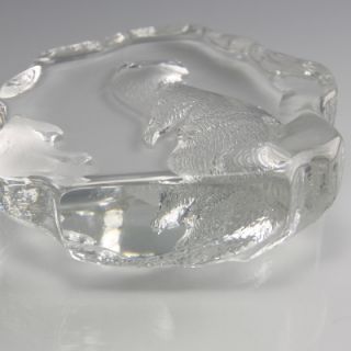 Mats Jonasson Crystal Glass Otter Sculpture Swedish
