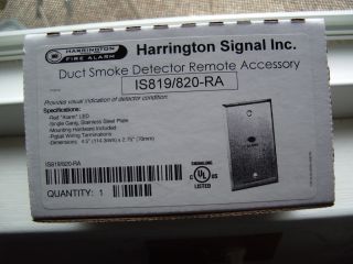 Harrington Signal IS819 820 Duct Smoke Detector Qty 3