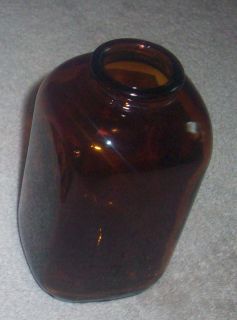 Vintage Garrett Snuff Brown Square Snuff Bottle Jar 4 Dots 4 Tall
