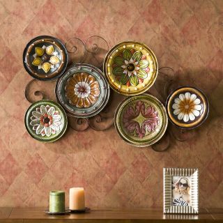 Scattered Italian Plates Wall Art Kitchen Tuscan Living Room SEI