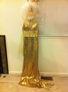 Gold Sequin Sherri Hill Prom Dress