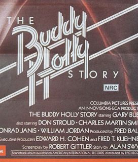  Original Buddy Holly Story 1978 Poster Gary Busey Guitar Music