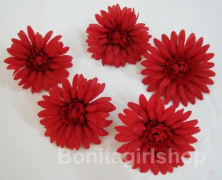12 Red Gerbera Flower Craft and Decoration