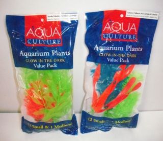 Aqua Culture Aquarium Glow in The Dark Plants 2 Bags
