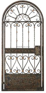 wrought iron metal wall plaque gate sculpture panel