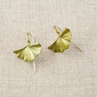 Ginkgo Leaf Earrings Michael Michaud Jewelry