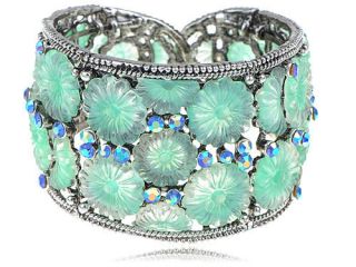   Pretty Grecian Vintage Inspired Goddess Like Seafoam Green Bracelet