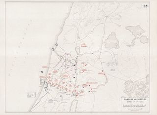 Battle of Megiddo 1918 Set of 7 Vintage West Point Maps