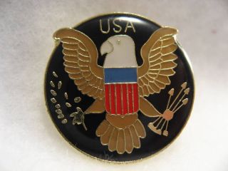 Eagle Lapel Pin U s A Black Gold Eagle Military New