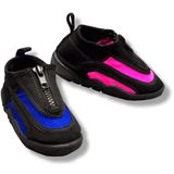 Zipper Aquasocks Girls Water Shoes Pool Beach Pink or Blue Sizes 5 to