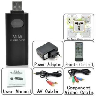 Worlds Smallest Mini HD Multimedia Player 4GB Remote