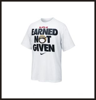 Lebron James Earned not Given Nike Miami Heat Championship T Shirt