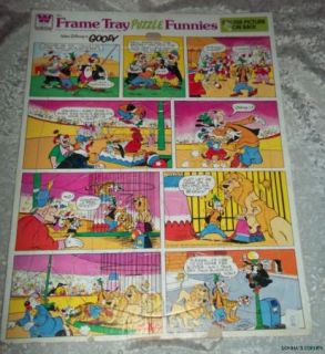 Vintage Frame Tray Puzzle Funnies Walt Disney ` Goofy