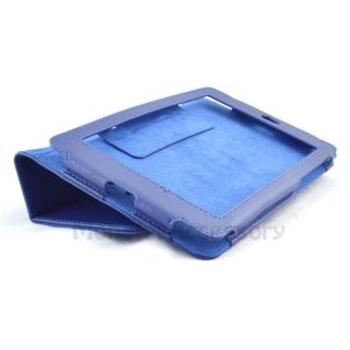 Blue Leather Skin Case Cover with Stand for Google Nexus 7