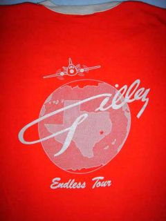Mickey Gilley Red Vintage Honky Tonk Country Music Concert Tour T