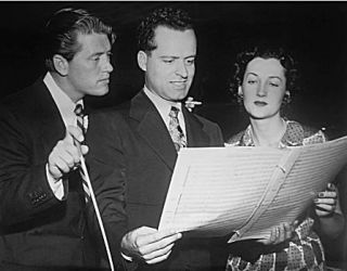 Gordon MacRae, conductor Carmen Dragon, and vocalist Dorothy