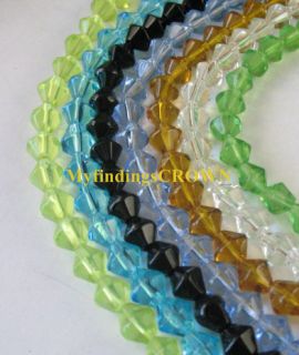 14 Strands Mix Color Bicone Glass Beads W2510
