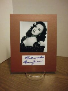 Gloria Jean Autograph Gorgeous Looking Display Signed Signature COA