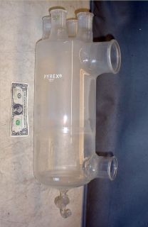 Large Pyrex Laboratory Glassware Vessel 4 40 50 Top Stoppers