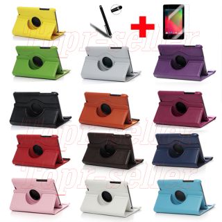  Leather Case Cover for Google Nexus 7 Stylus Screen Protector