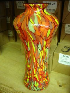 Fenton Dave Fetty Mosaic Swirl on Ruby Vase
