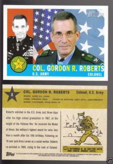 Col Gordon R Roberts 2009 Topps Heritage Card 8
