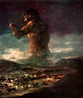  God Colossus Mythology Lanscape Cattle Francisco Goya Portrait