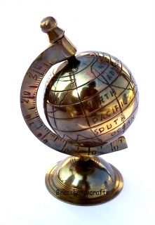 Solid Brass Earth Globe World Globe 5 Nautical SHIP