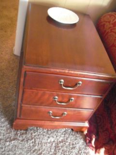 From Grand Rapids Michigan Hekman 3 Drawer Mahogany Side End Table