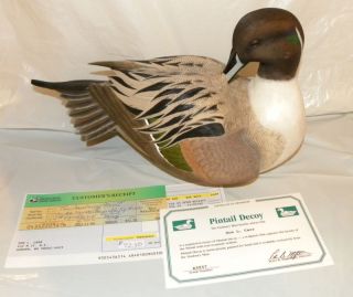 PINTAIL DUCK DECOY BY GEORGE KRUTH EXCLUSIVELY THE DANBURY MINT w/ COA
