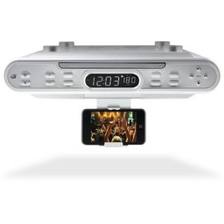 GPX KC220S Under Cabinet CD Player with AM/FM Stereo Radio (Silver)