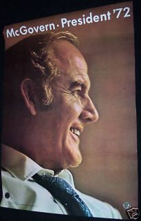 George McGovern 1972 Campaign President Poster
