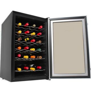 ThermoElectric Wine Cooler, Compact Reversible Glass Door Refrigerator