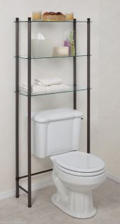  Toilet Space Saver 3 Shelf Tempered Glass Storage Organizer