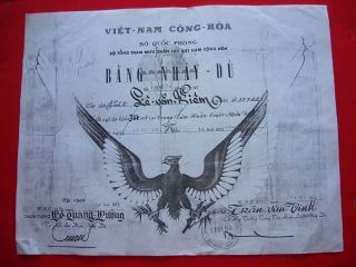 Nam War ARVN Airborne Nhay Du Graduation Certificate