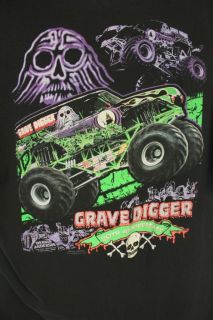 Grave Digger Monster Jams Truck 20th Anniversary Black 2002 T Shirt