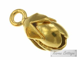 Karen Hill Tribe Silver Gold vermeil Clear Young Rose Charm 7mm 2