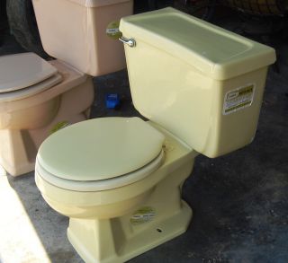 Vintage Gerber Yellow Toilet Commode Complete as Seen