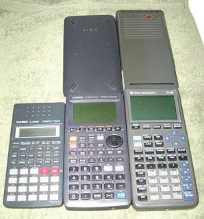 Graphing Scientific Calculator Lot TI 82 Casio FX 7400G Plus FX 250HC