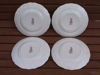 Grantham Royal Doulton China 4 Bread Butter Plates Flowers and Brown