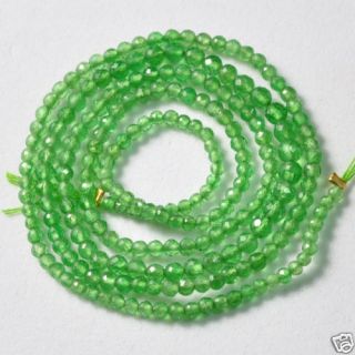 Tsavorite Green Garnet Faceted Round Rondelle Beads 19