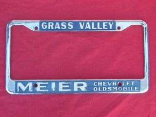 Grass Valley Meier Chevy Oldsmobile License Plate Frame NR