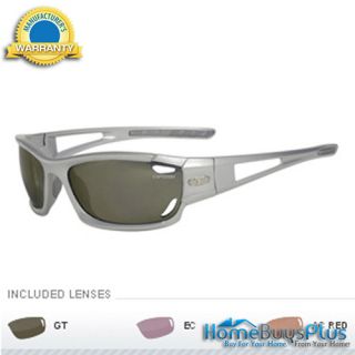 Tifosi Dolomite Golf Interchangeable Lens Sunglasses Metallic Silver