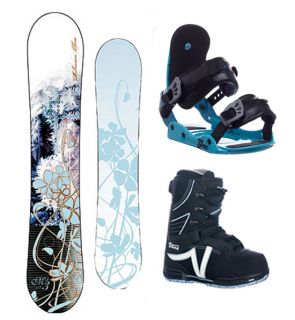 M3 Frosty Women Snowboard GNU Bindings Vans Boots New