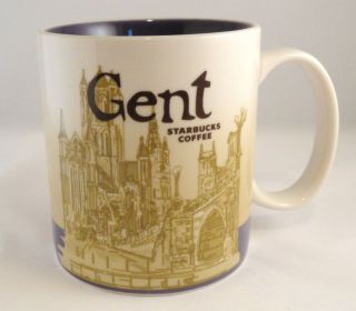  Global Icon City Collection Coffee Mug Gent Ghent Belgium RARE