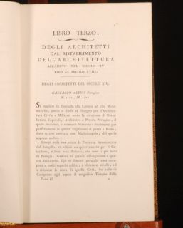 1781 2 Vols Memorie Degli Architetti Francesco Milizia